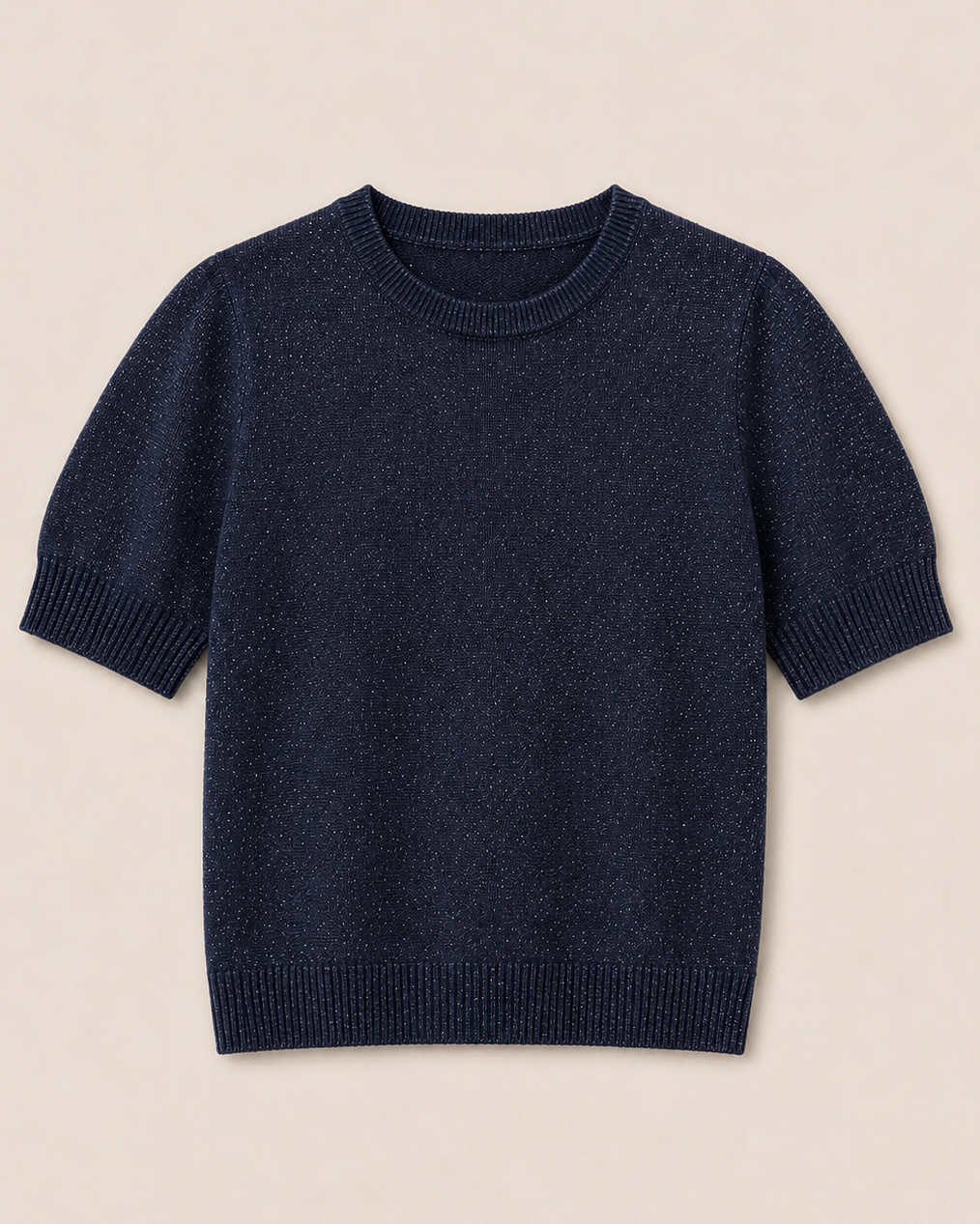 Glitter top Sarah Donkerblauw