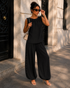 Co-ord set met studs Livia Zwart