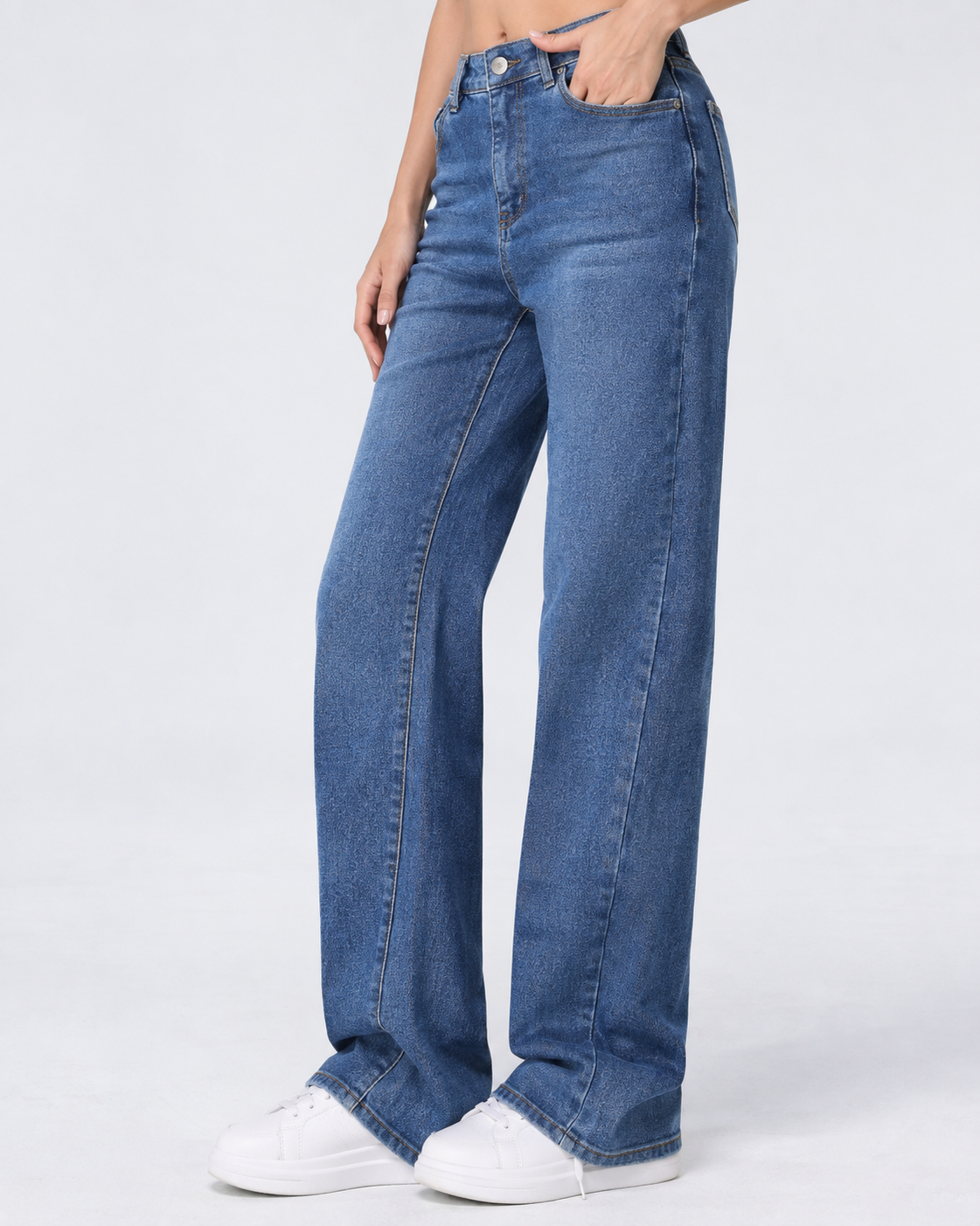 Hello Miss | Wide leg jeans Jante-10 Donkerblauw