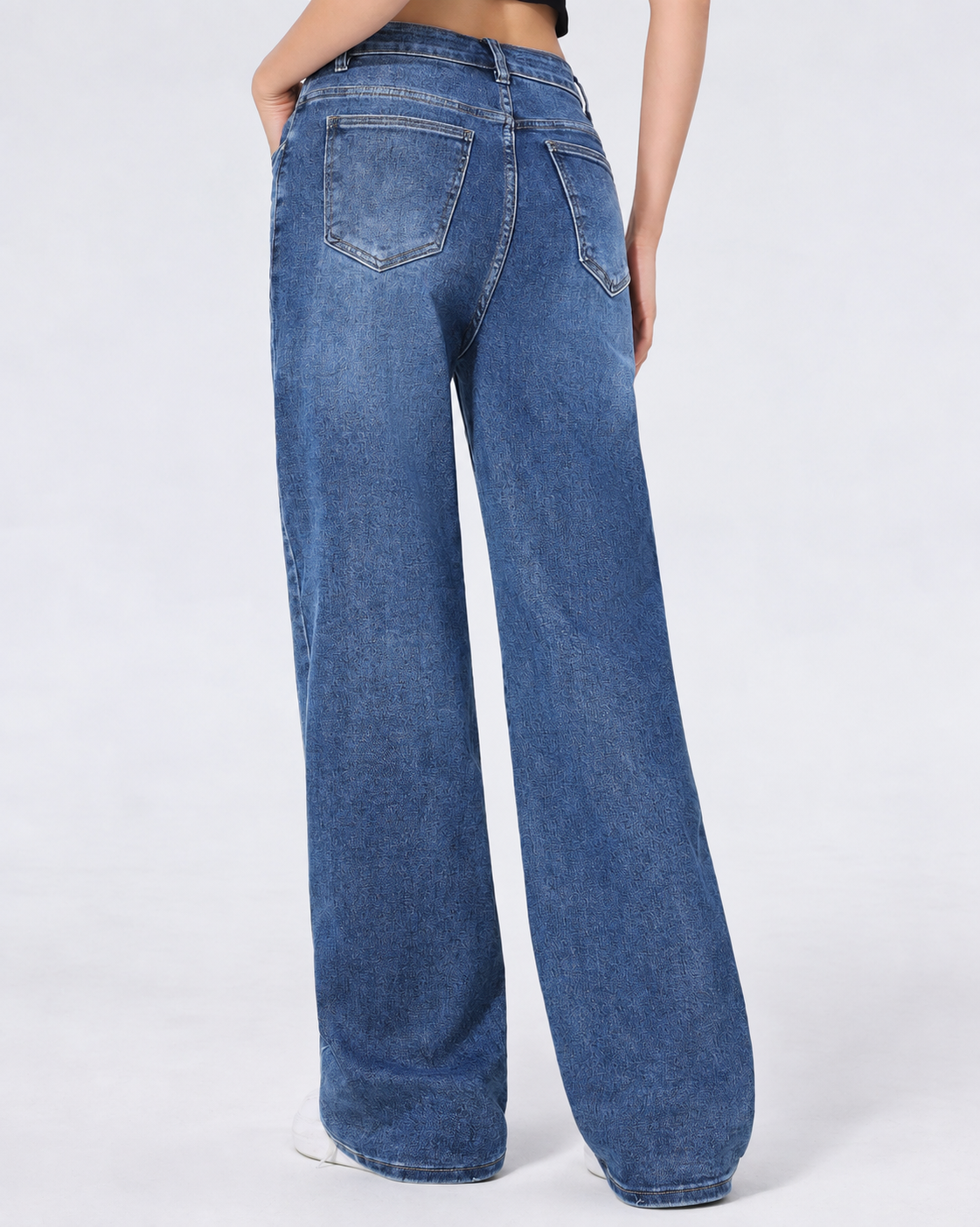 Hello Miss | Wide leg jeans Jante-10 Donkerblauw