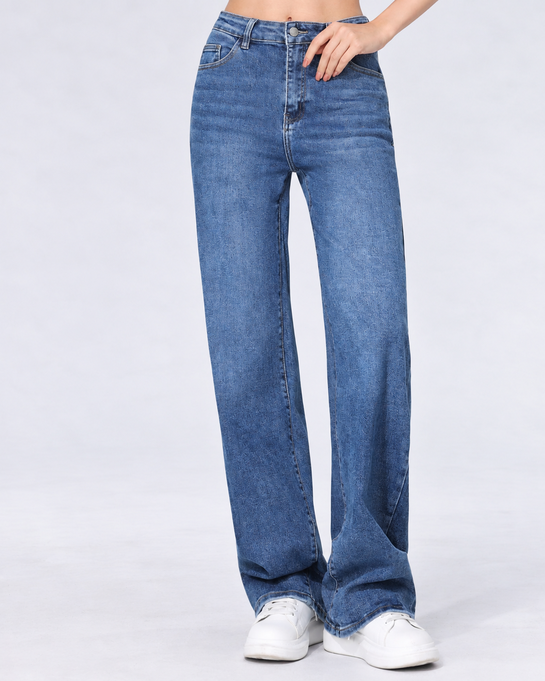 Hello Miss | Wide leg jeans Jante-10 Donkerblauw