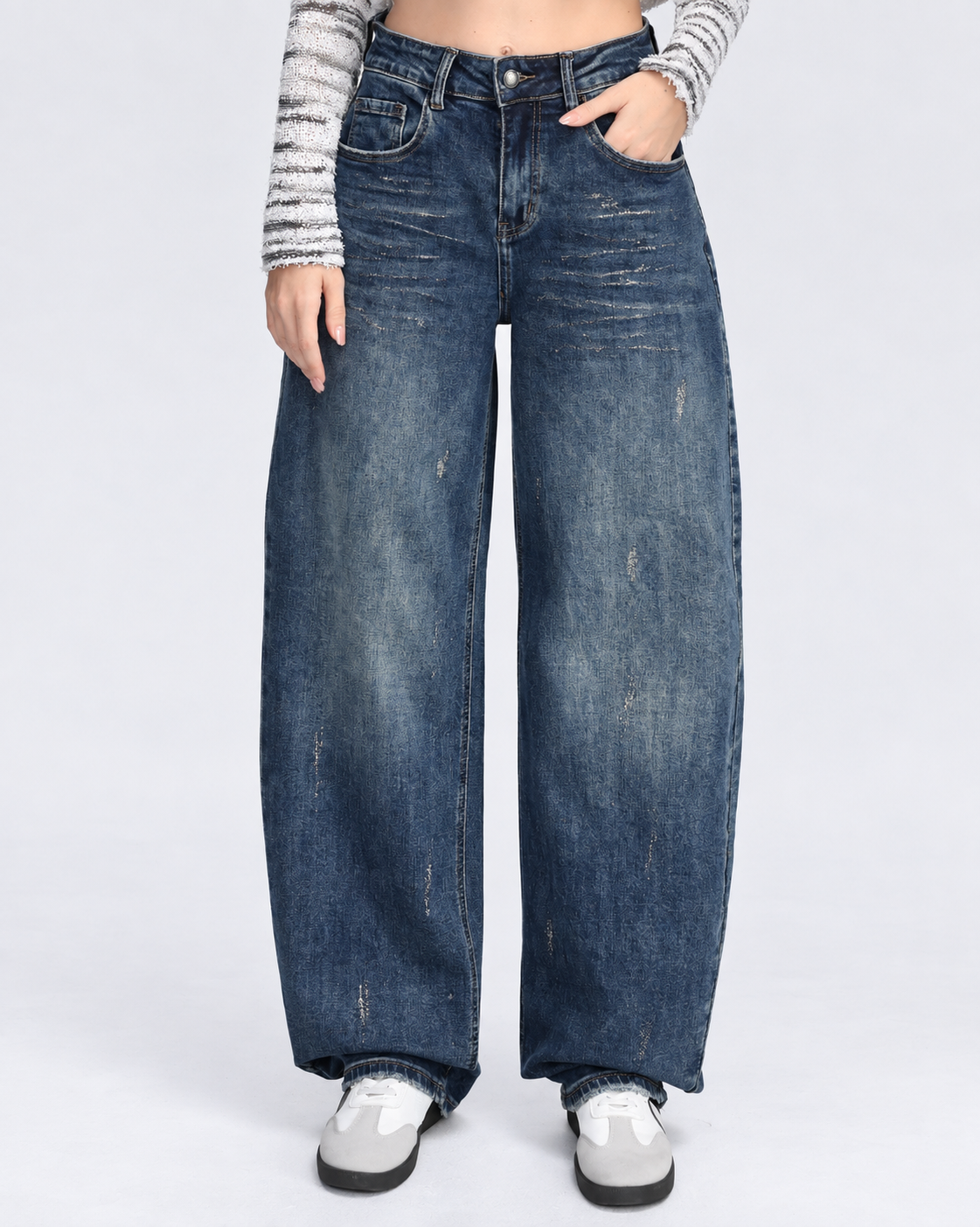 Hello Miss | Ballon jeans met glitters Bibi Donkerblauw
