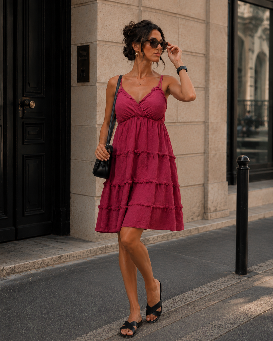 Rafel jurk Jolie Bordeaux