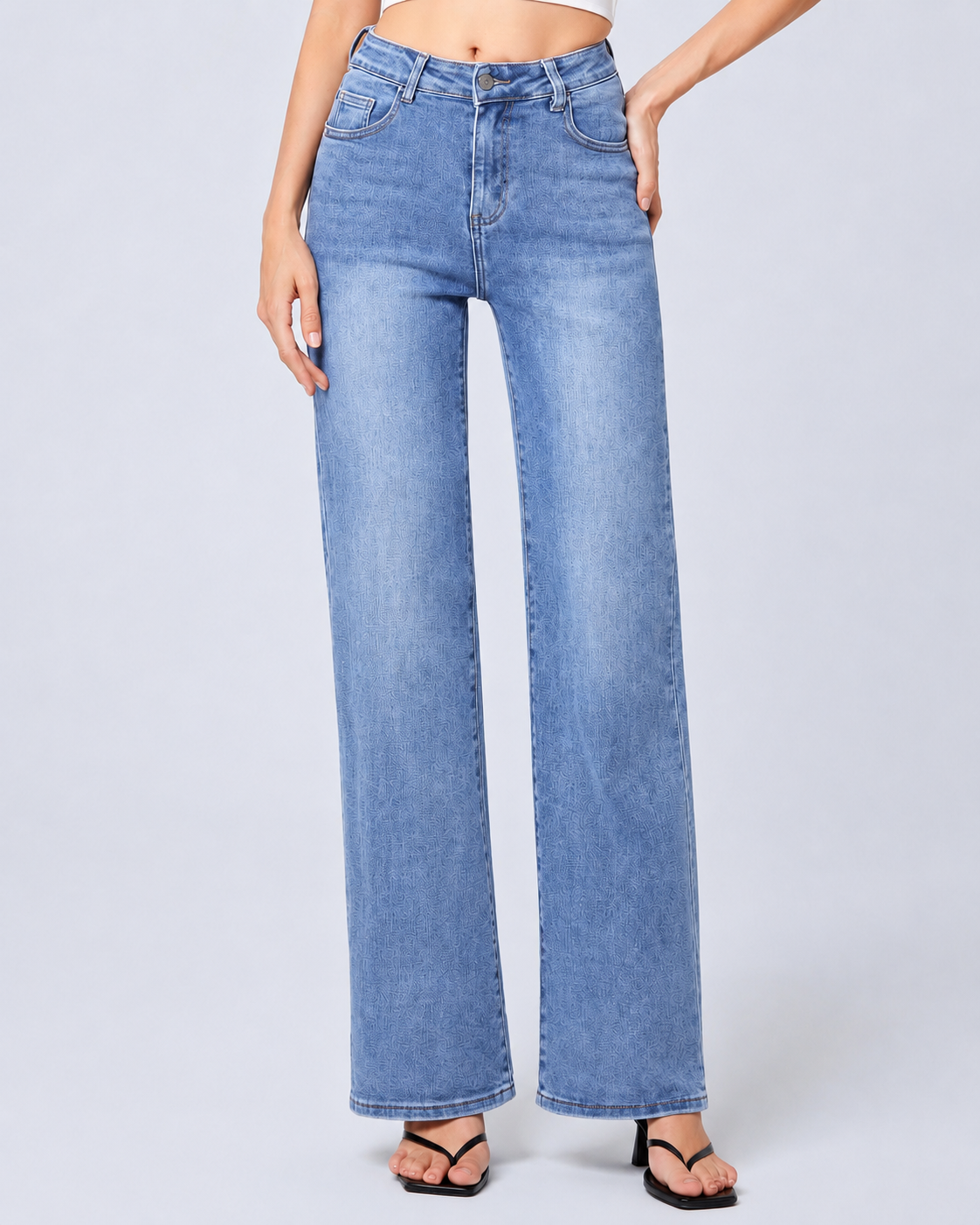 Hello Miss | Wide leg jeans Janneke-1 Blauw