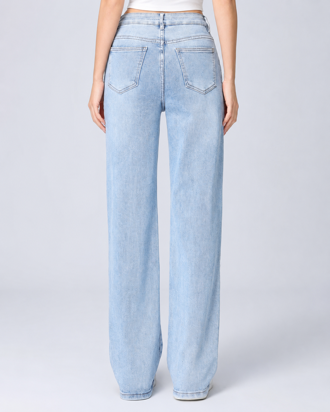 Hello Miss | Wide leg jeans Janneke-6 Lichtblauw