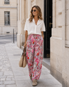 Wijde broek Mandy Fuchsia