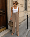 Plisse broek Kyara Taupe