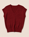 V-hals top met subtiele glitter Reny Bordeaux