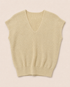V-hals top met subtiele glitter Reny Goud