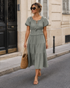 Off-shoulder jurk Noor Groen