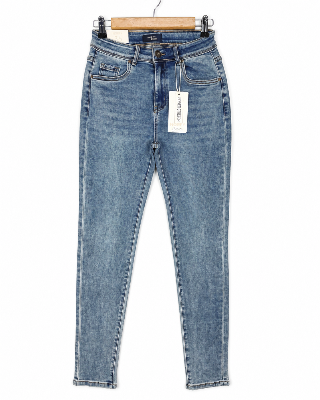 Norfy | Slim jeans power stretch Nola Blauw