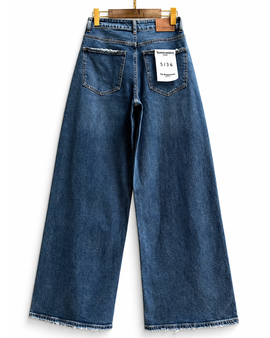 Queen Hearts | Wide leg jeans Nena-2 Donkerblauw
