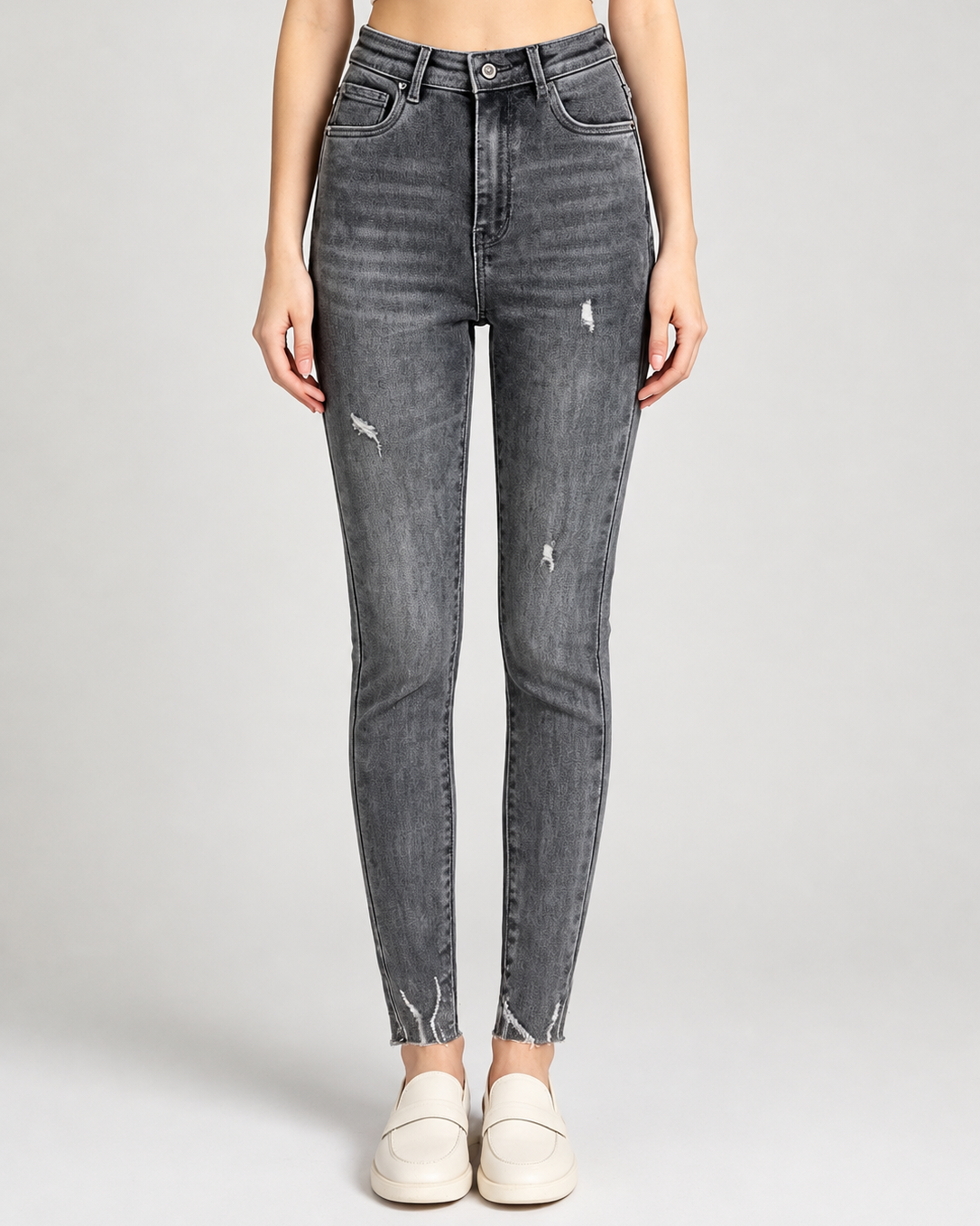 VS Miss | Skinny jeans, Super high waist Evi Grijs