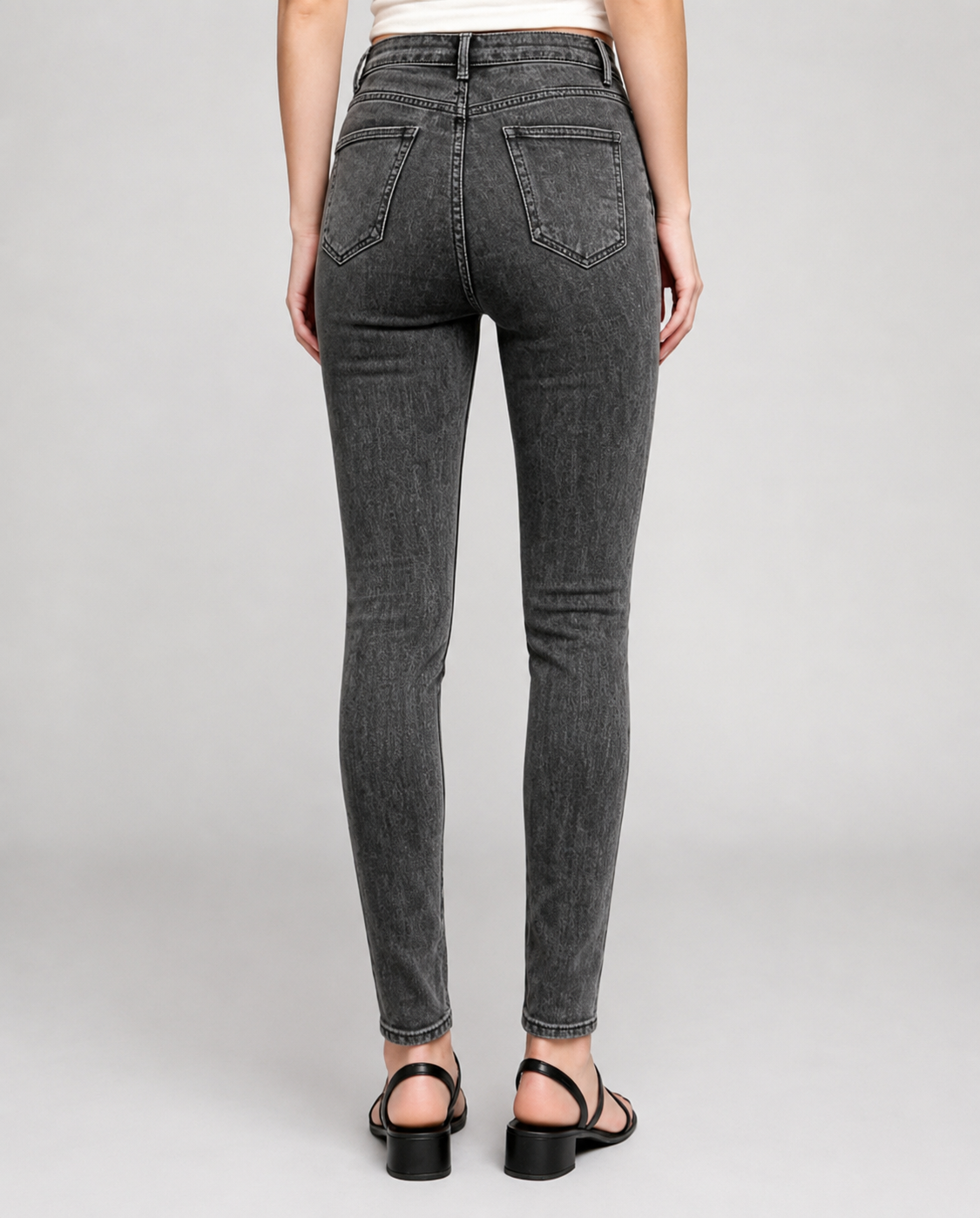 Laulia | Skinny jeans Jolien-21 Donkergrijs