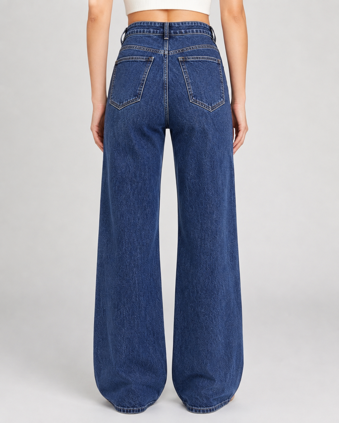 Laulia | Wide leg jeans TALL Misty-8 Donkerblauw