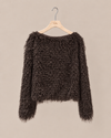 Off-shoulder top Lilly Donkerbruin