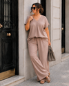 Basic top met V-hals Edith Lever