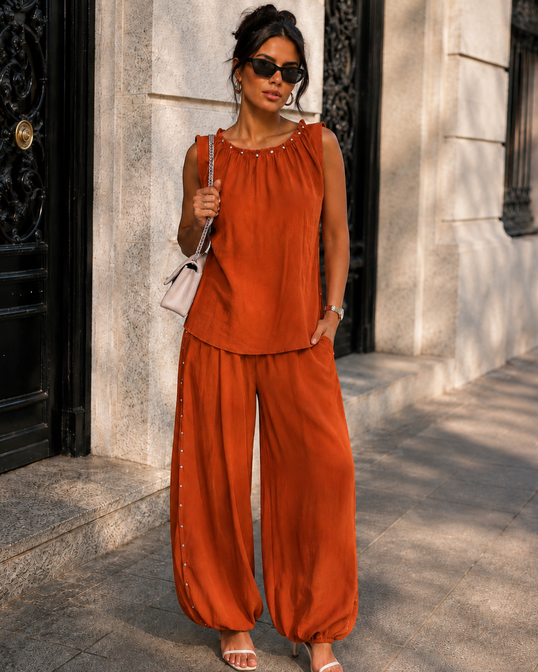 Co-ord set met studs Livia Roest