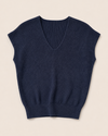 V-hals top met subtiele glitter Reny Donkerblauw