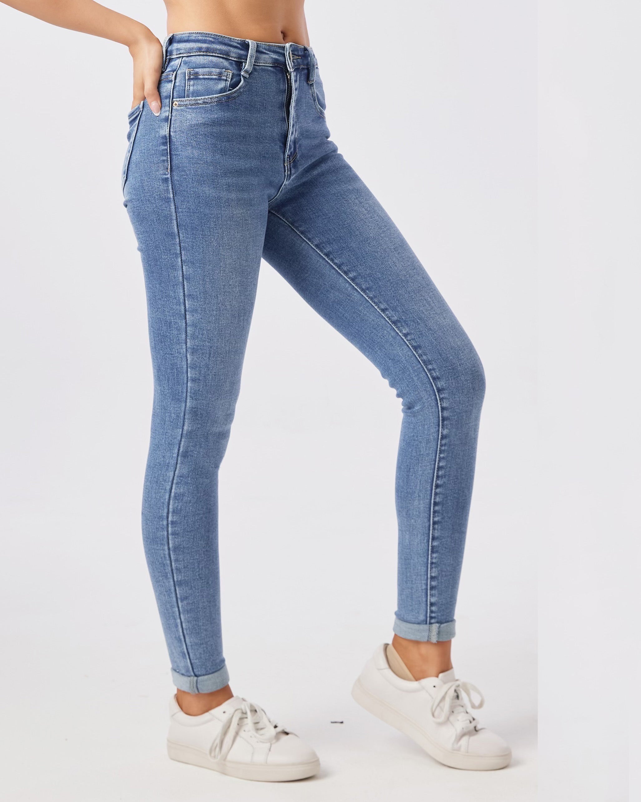 Laulia | Skinny jeans Manon-5 Blauw