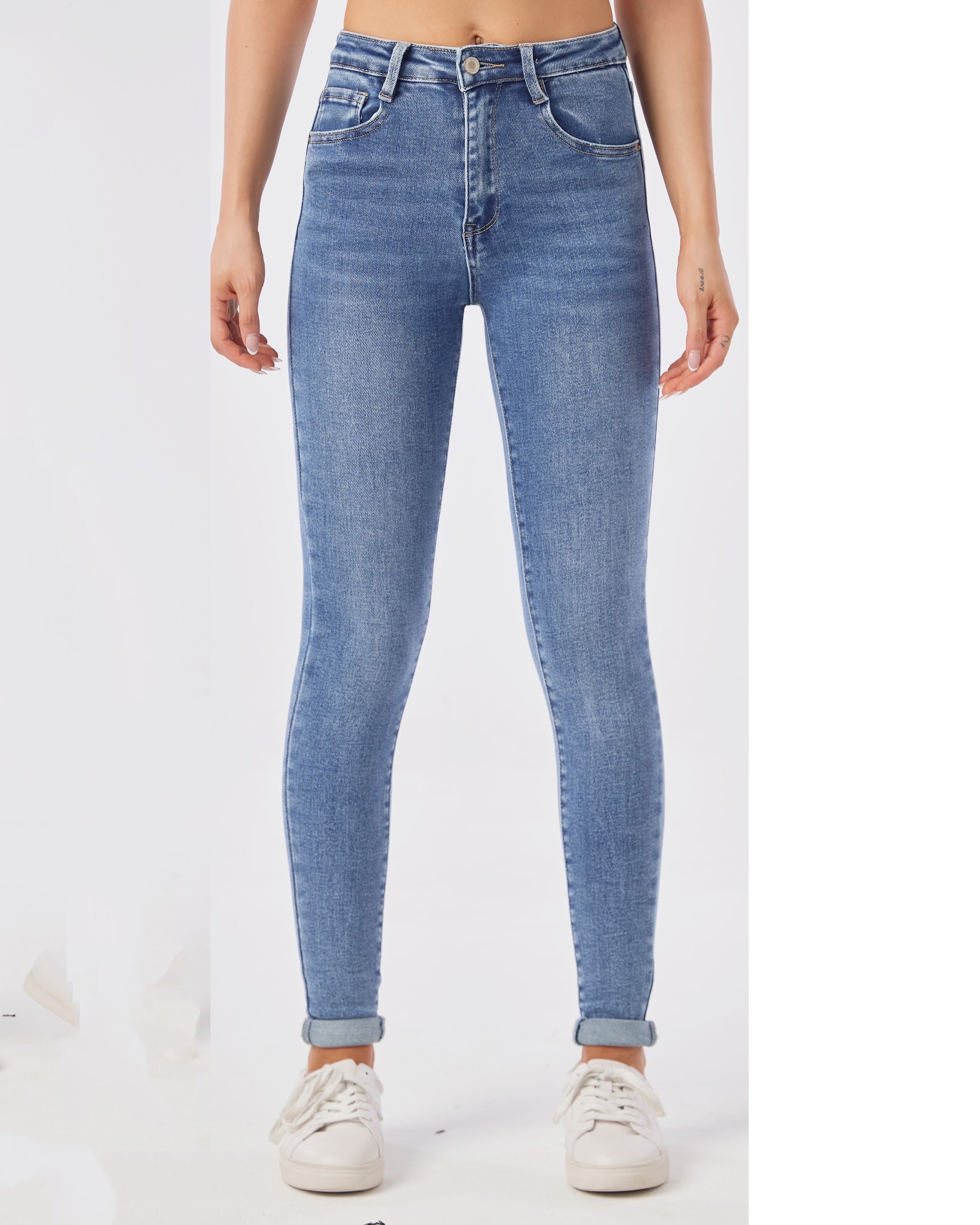 Laulia | Skinny jeans Manon-5 Blauw