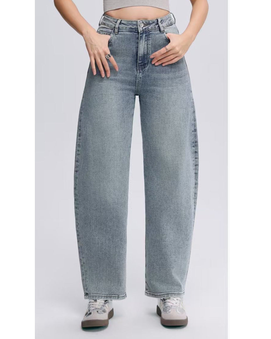 Hello Miss balloon jeans blauw vooraanzicht