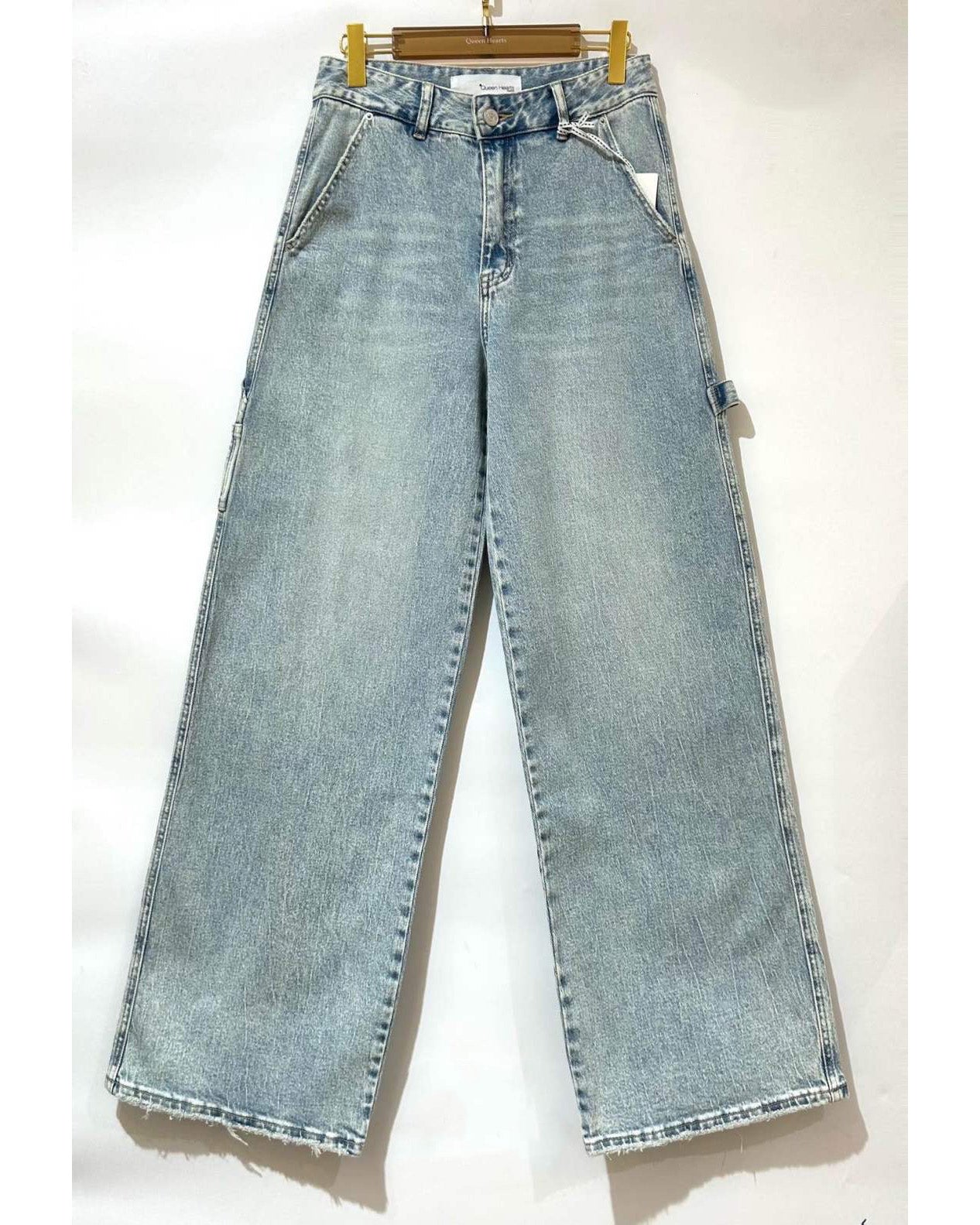 Wide leg loose fit jeans dames Queen Hearts denim