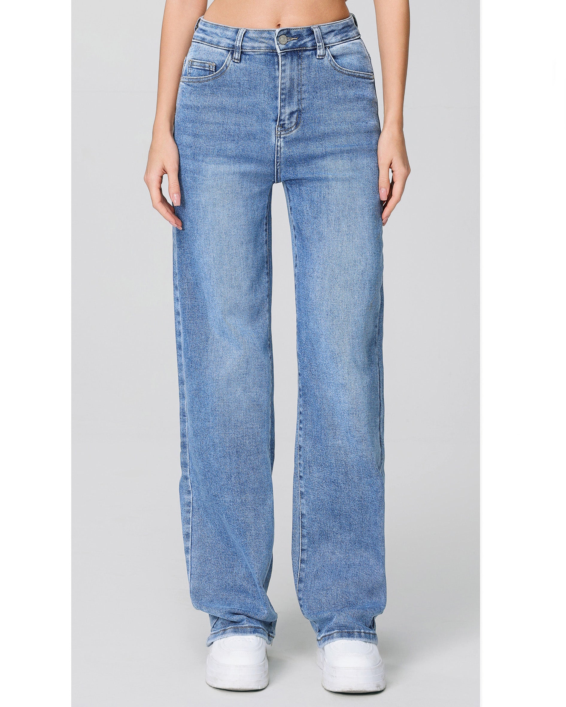 Hello Miss | Wide leg jeans Jamie-15 Blauw