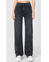 Hello Miss | Wide leg jeans Jamie-17 Donkergrijs