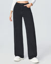 Hello Miss | Wide leg jeans Macey-3 Zwart