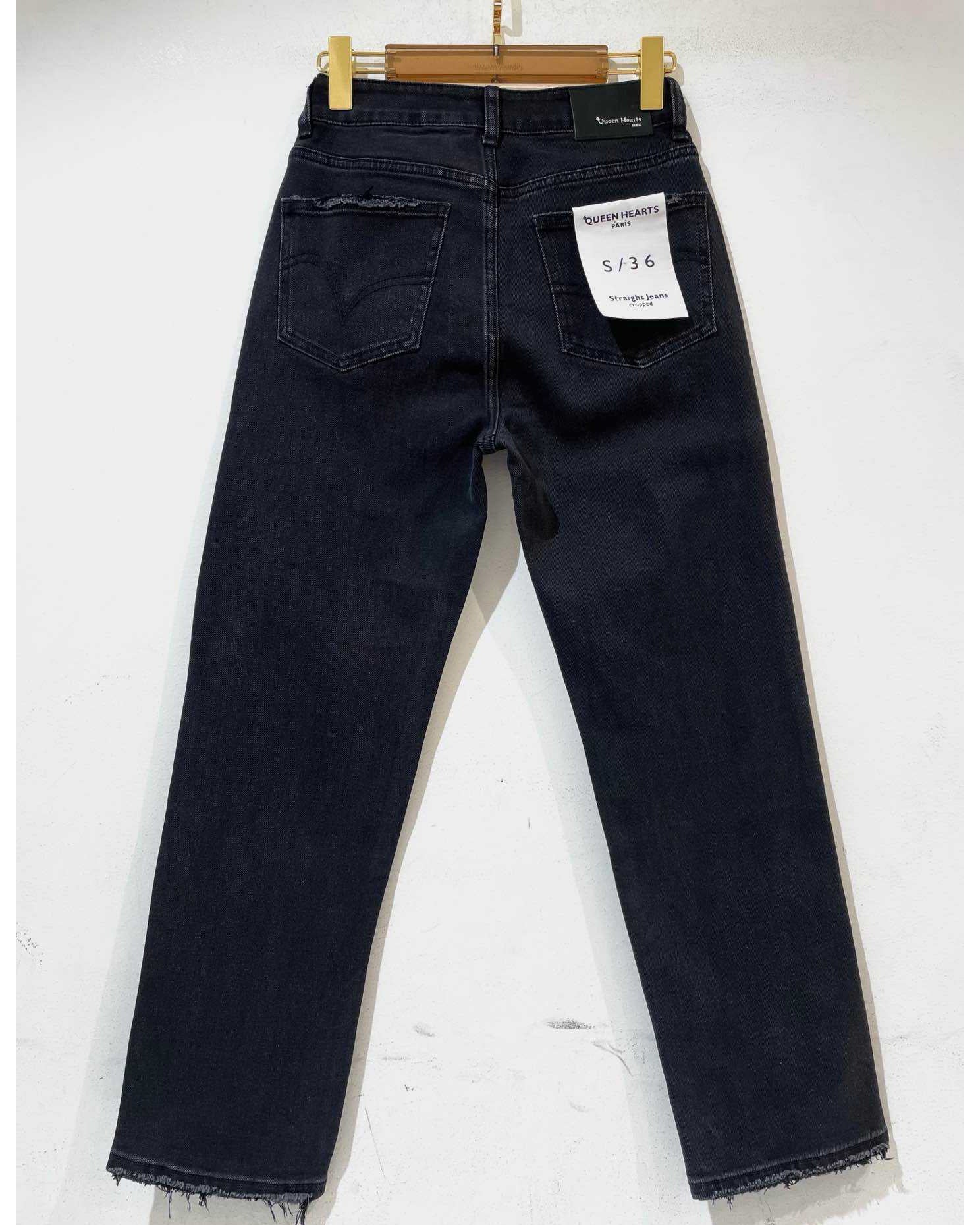 Queen Hearts | Mom jeans Rosie-15 Zwart