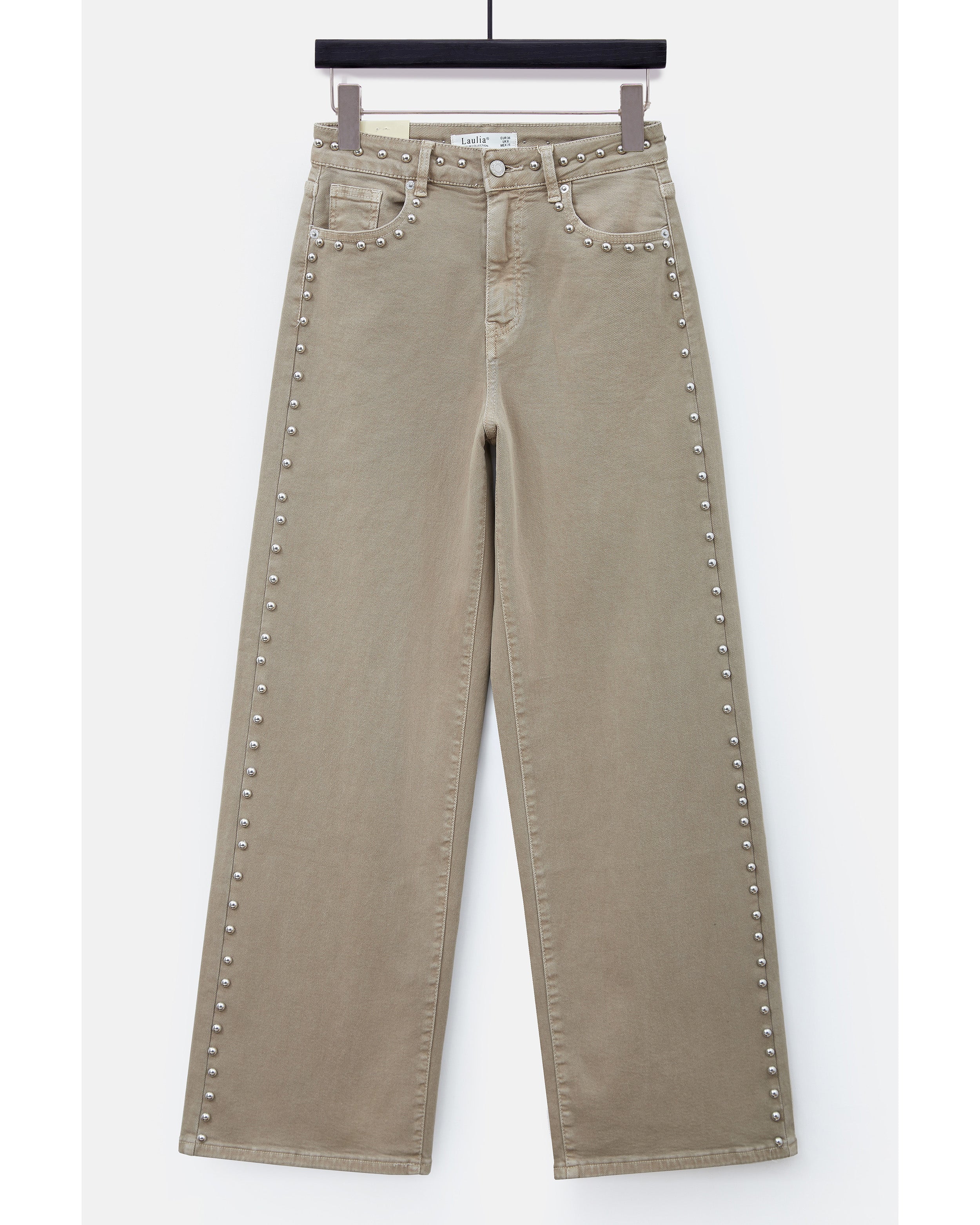 Laulia | Wide leg jeans Mae-2 Beige