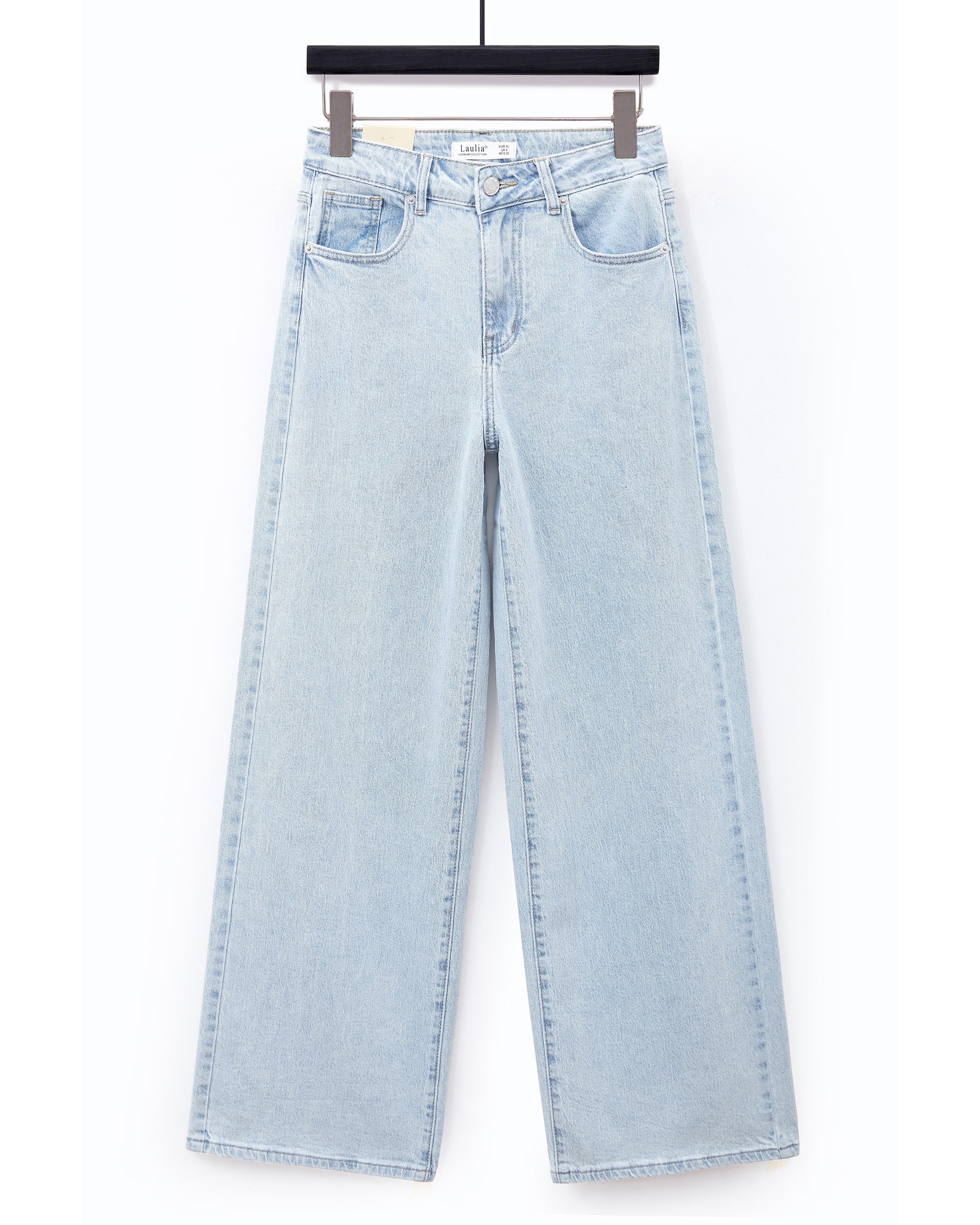 Laulia | Wide leg jeans Nina-3 Lichtblauw