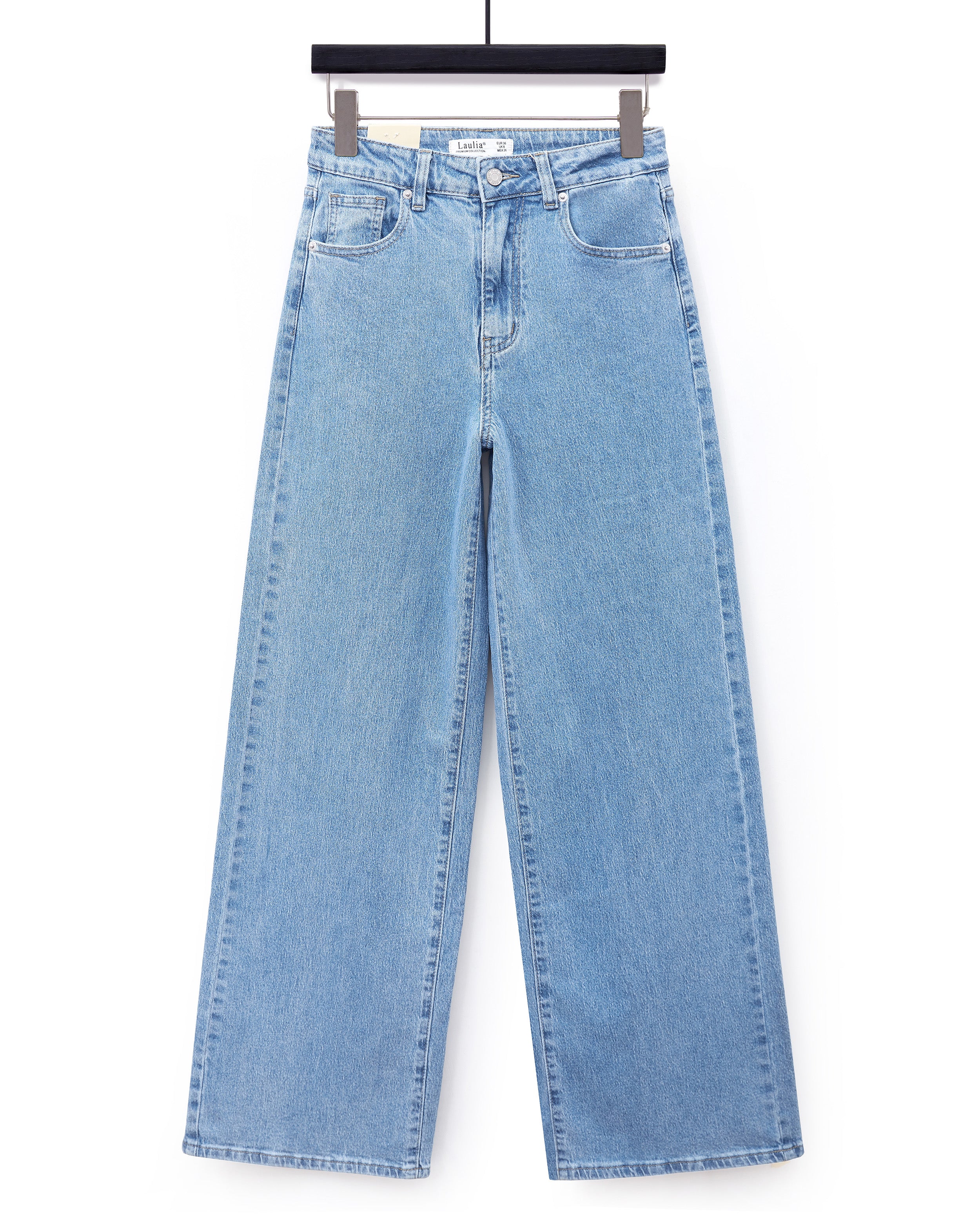 Laulia wide leg jeans blauw – voorkant