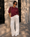T-shirt Los Angeles Bordeaux