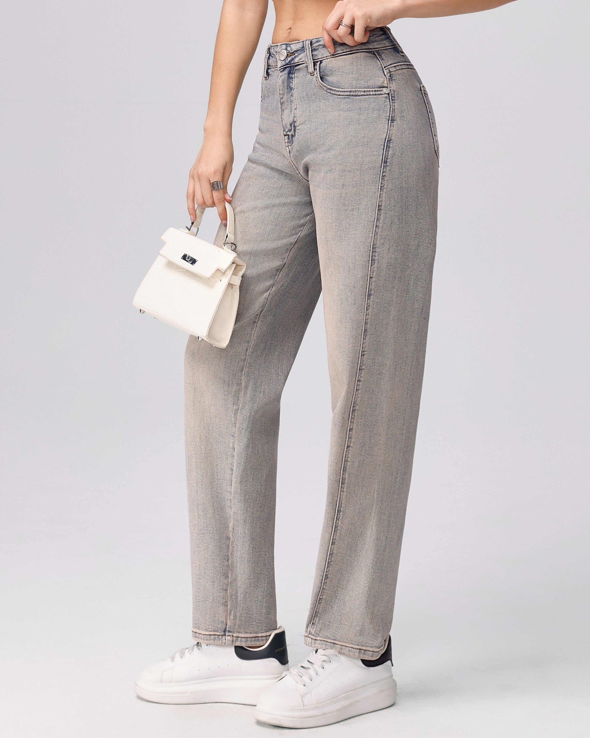 Hello Miss | Barrel jeans Lieq-3 Blauw