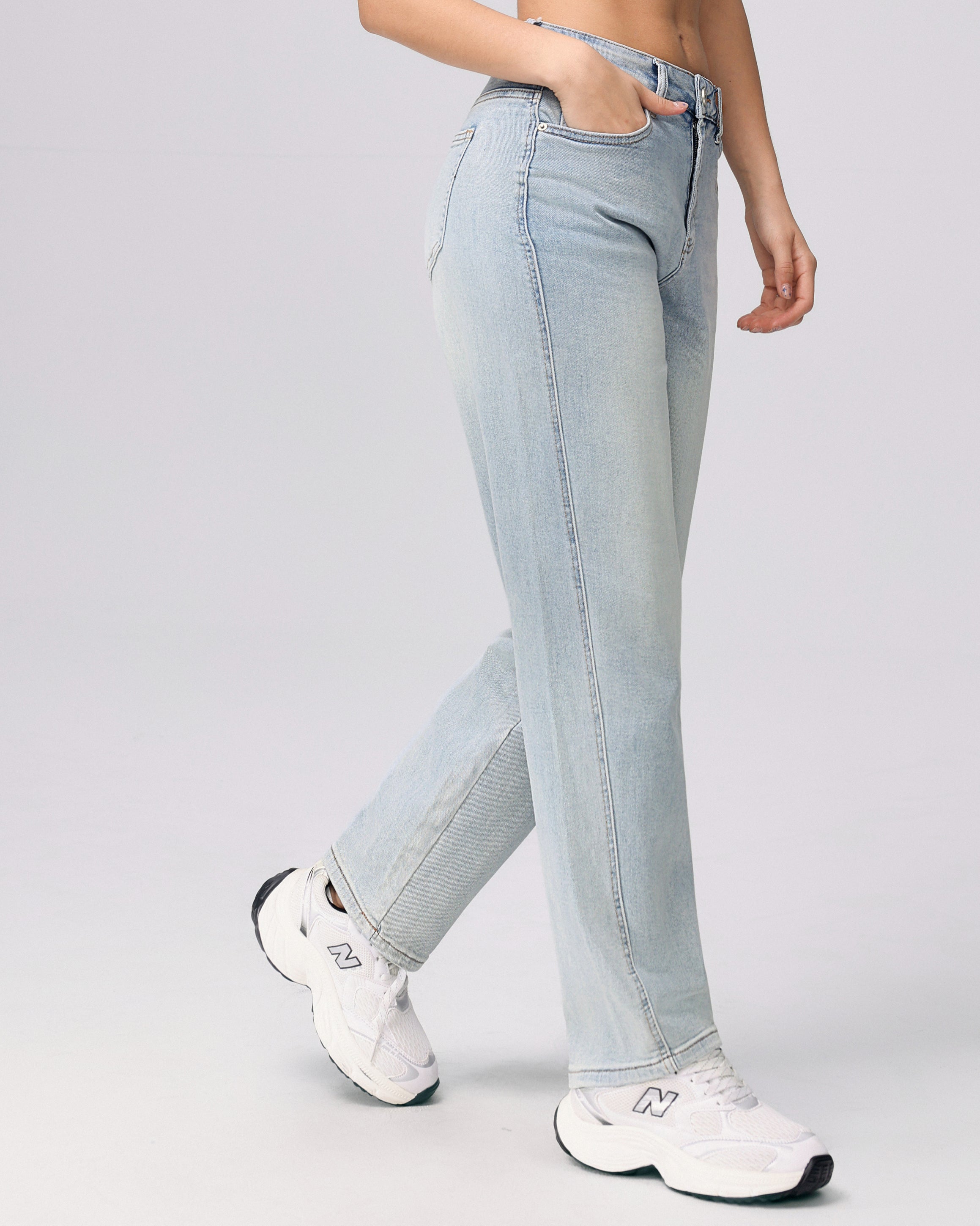 Hello Miss | Barrel jeans Lieq-1 Lichtblauw