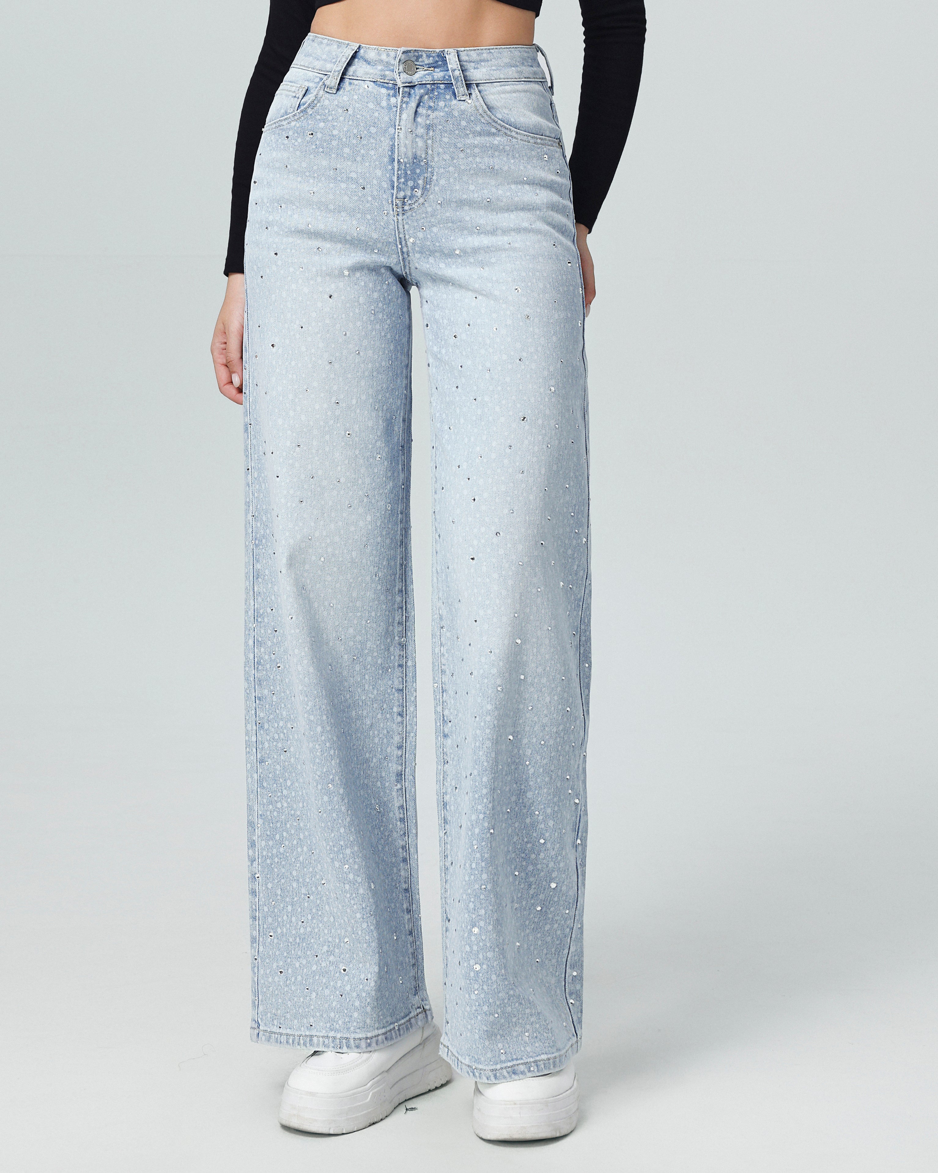 Hello Miss | Wide leg jeans Lesley Lichtblauw