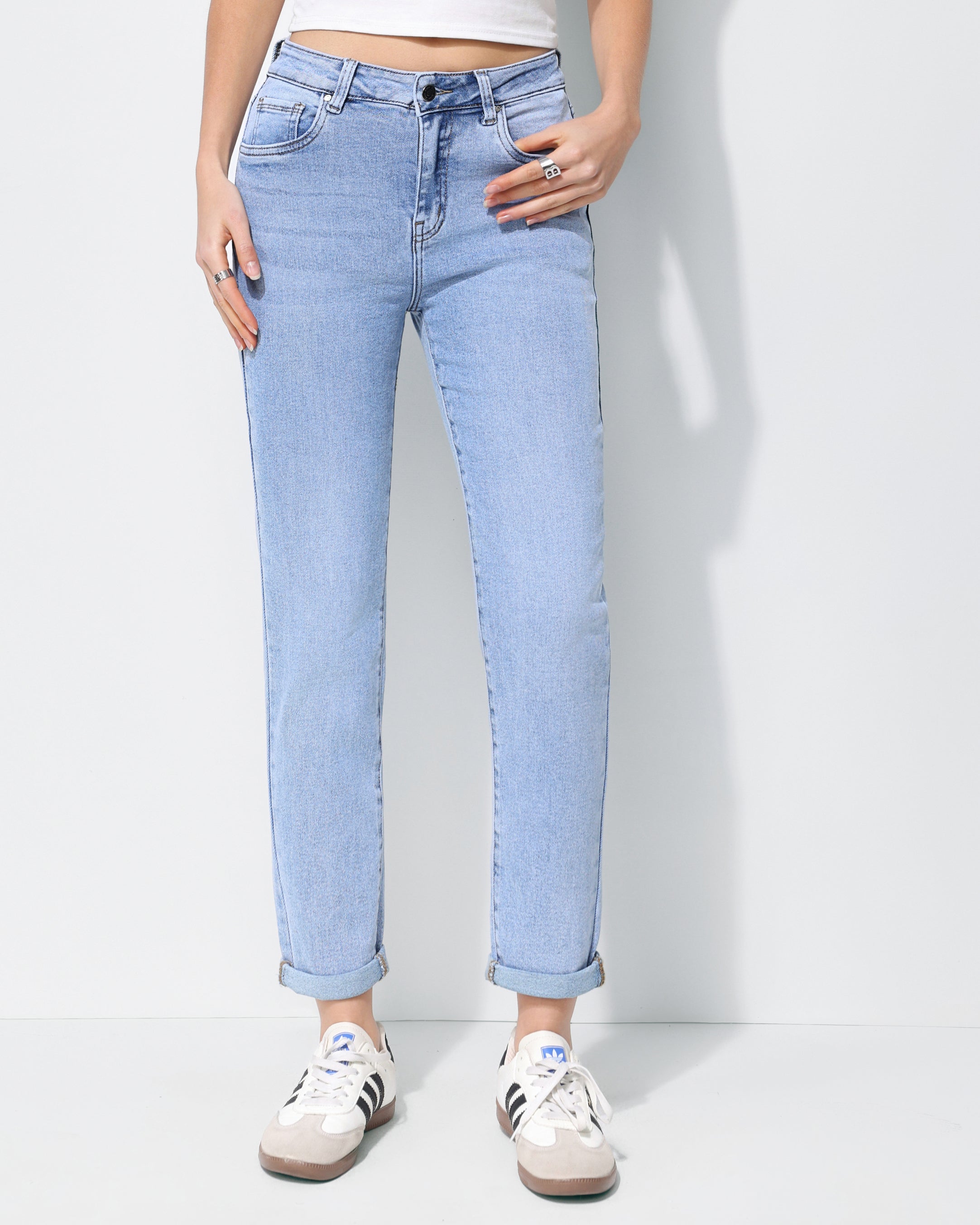 Hello Miss | Mom jeans Kiki-11 Blauw