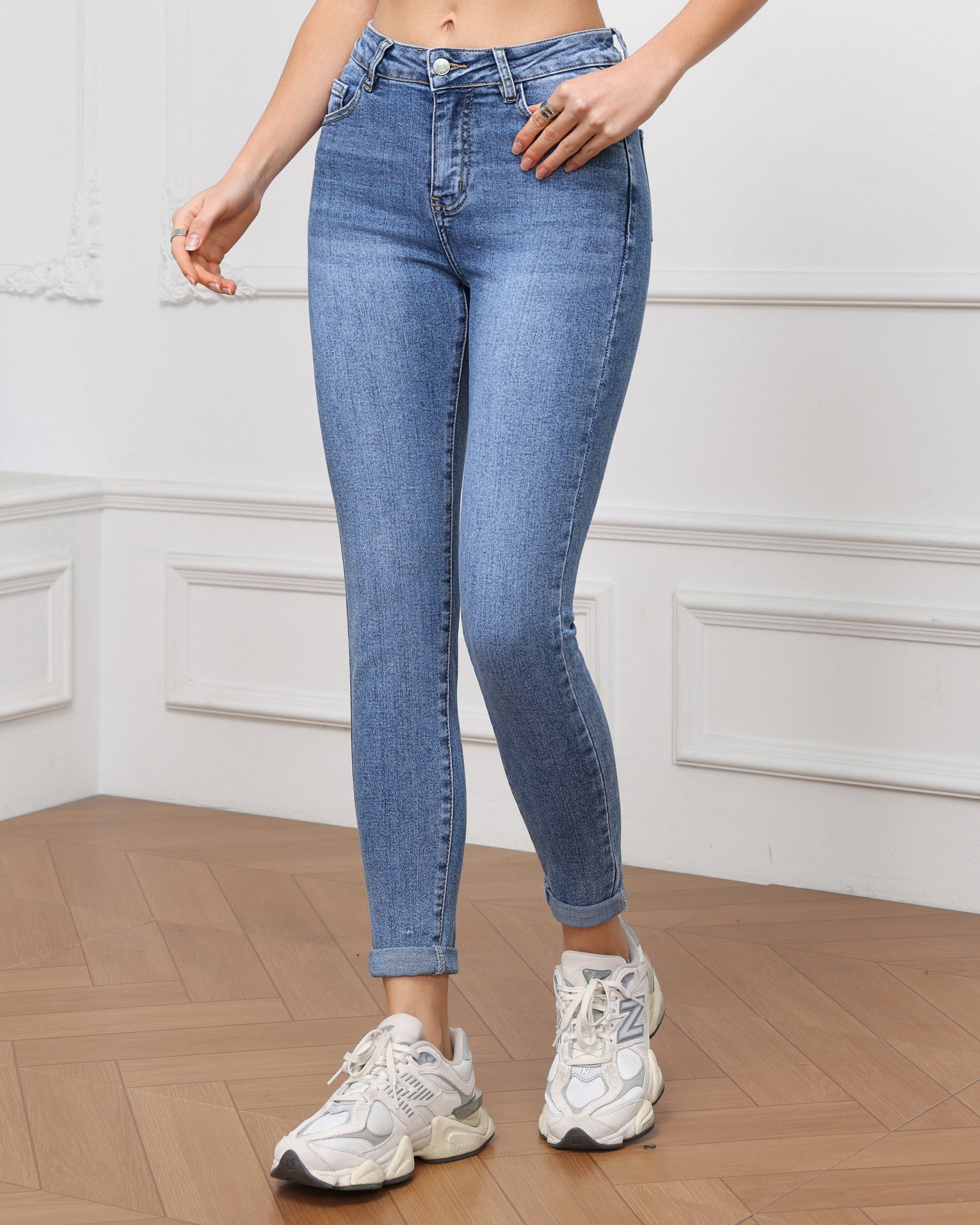 Hello Miss | Skinny jeans Cecile-5 Blauw