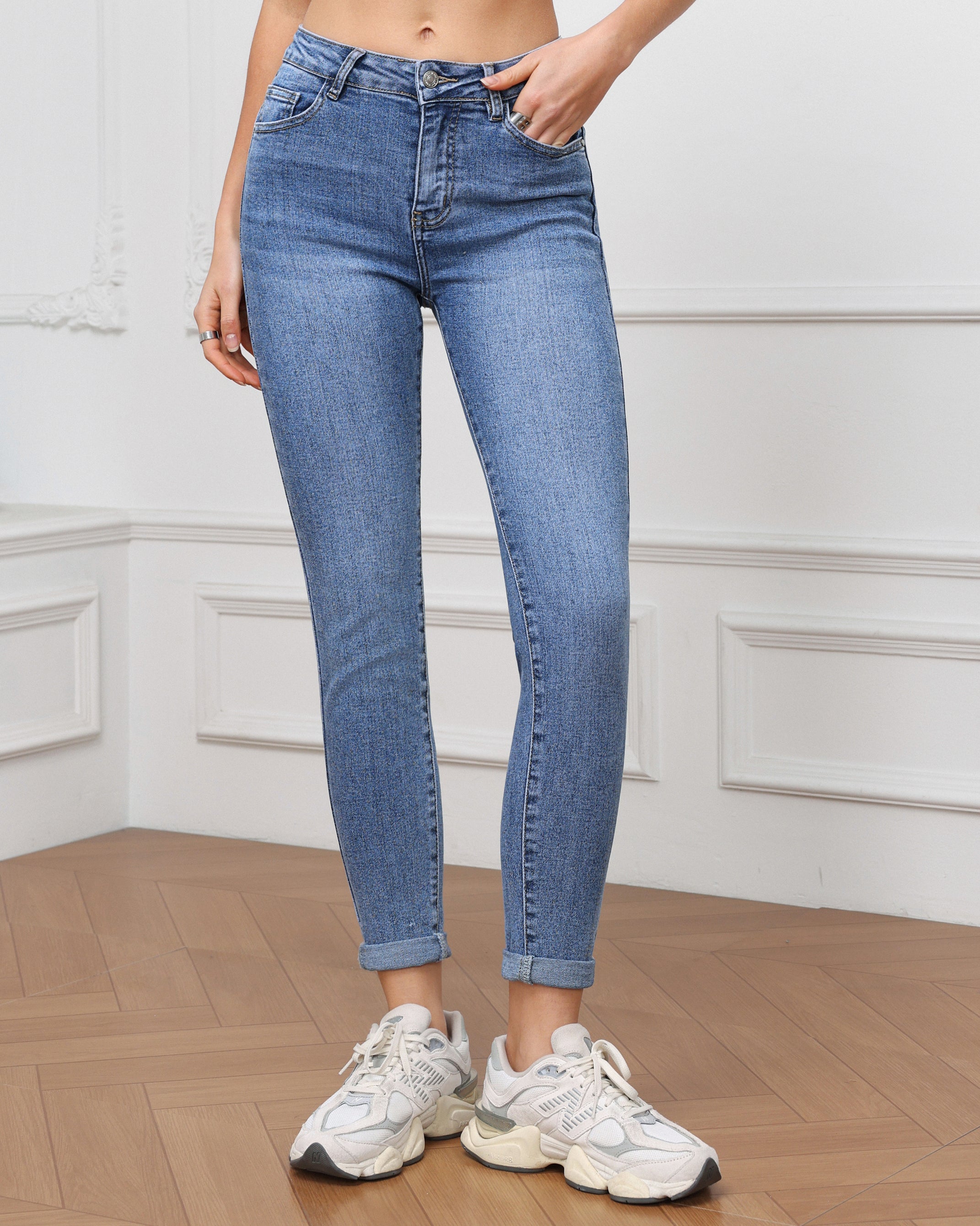 Hello Miss | Skinny jeans Cecile-5 Blauw