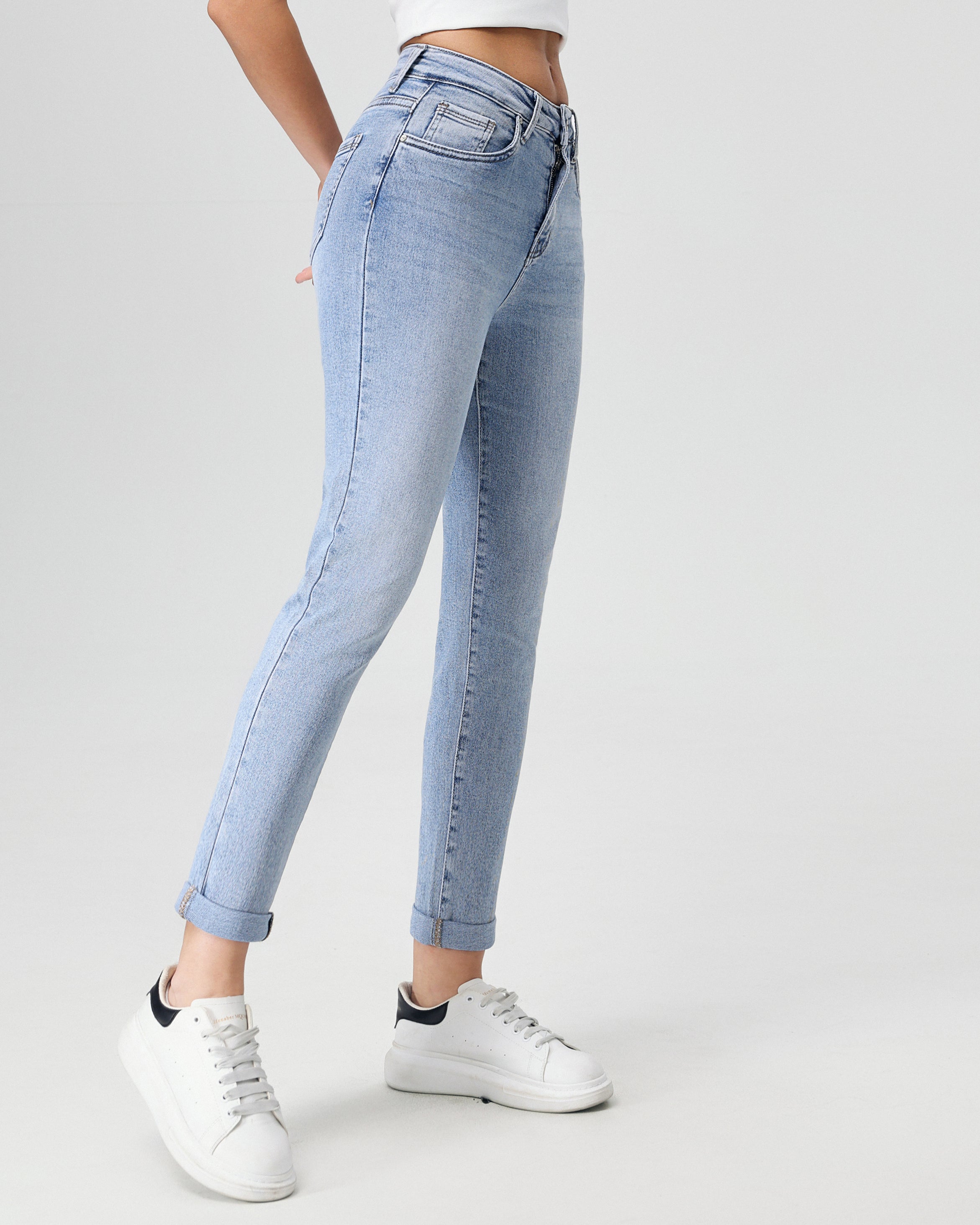 Hello Miss | Regular jeans Lizanne-1 Lichtblauw