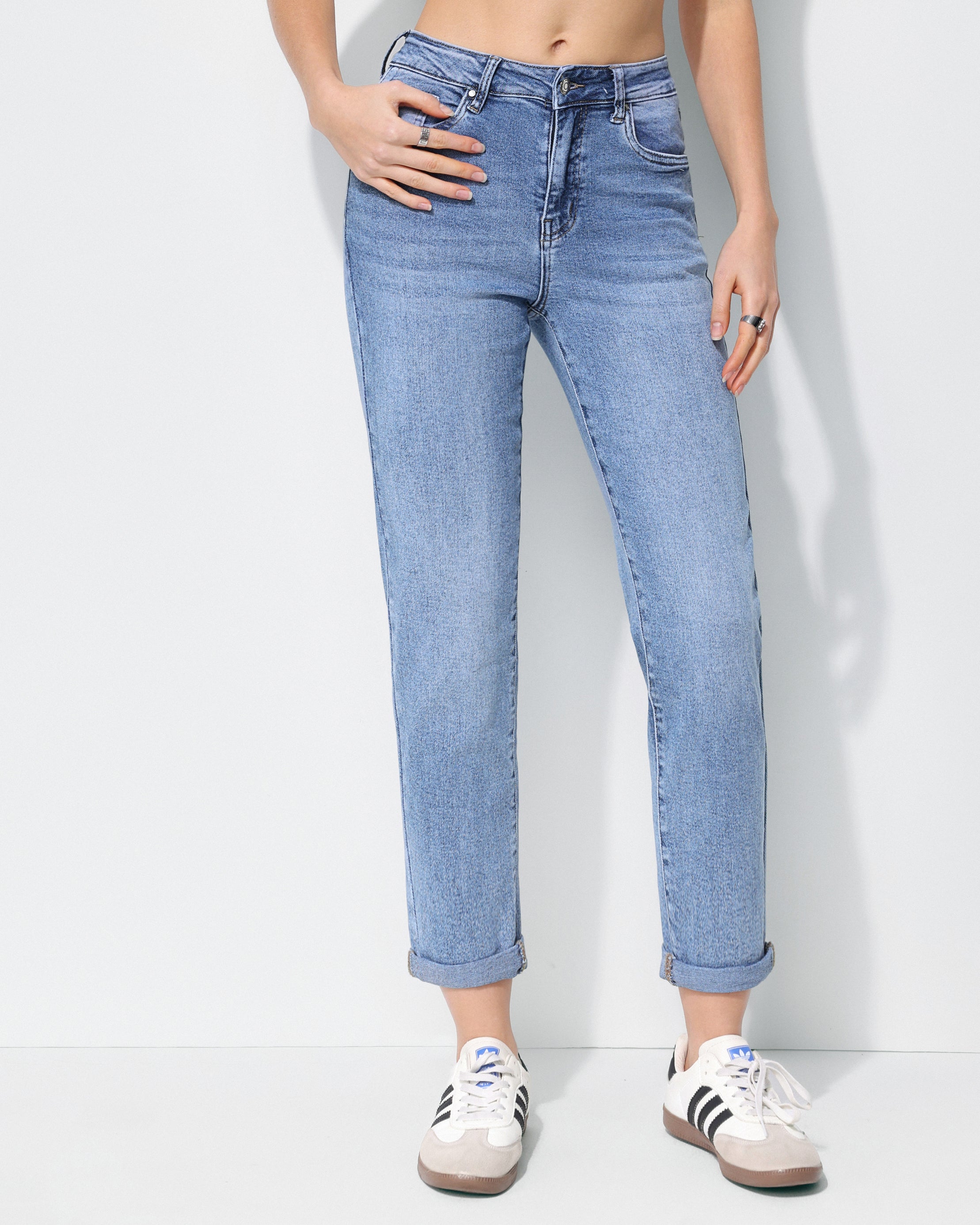 Hello Miss | Mom jeans Lela-9 Blauw