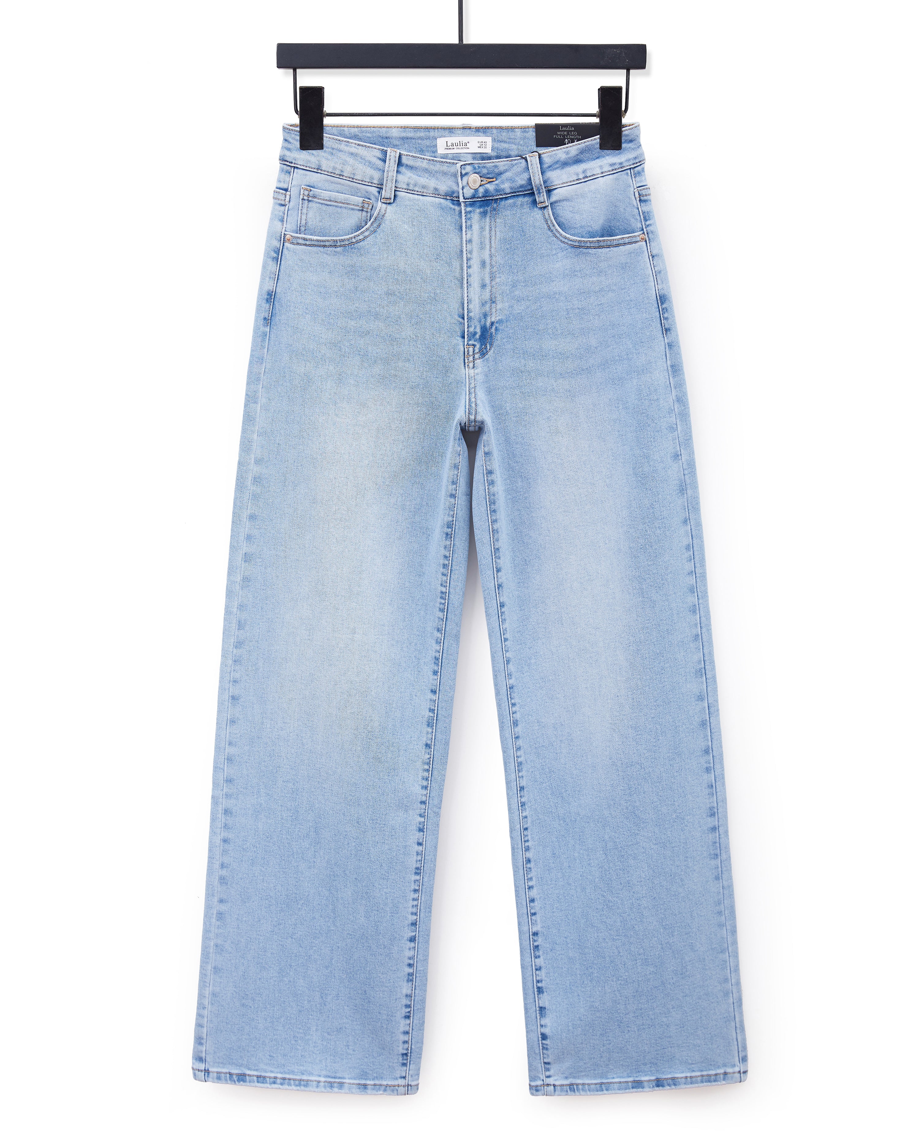 Laulia | Wide leg jeans Felice-2 Lichtblauw