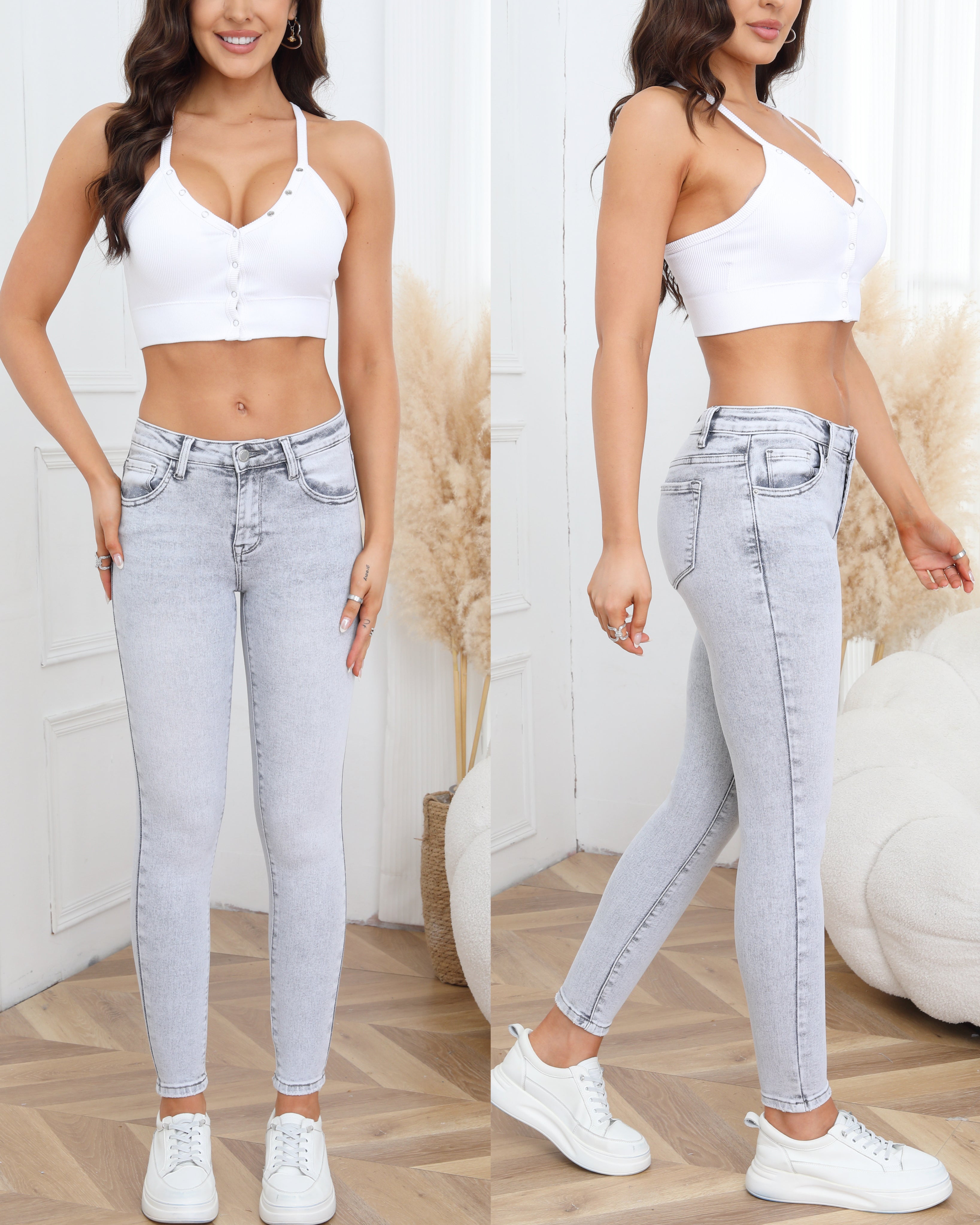 Laulia | Skinny jeans Lola-33 Grijs