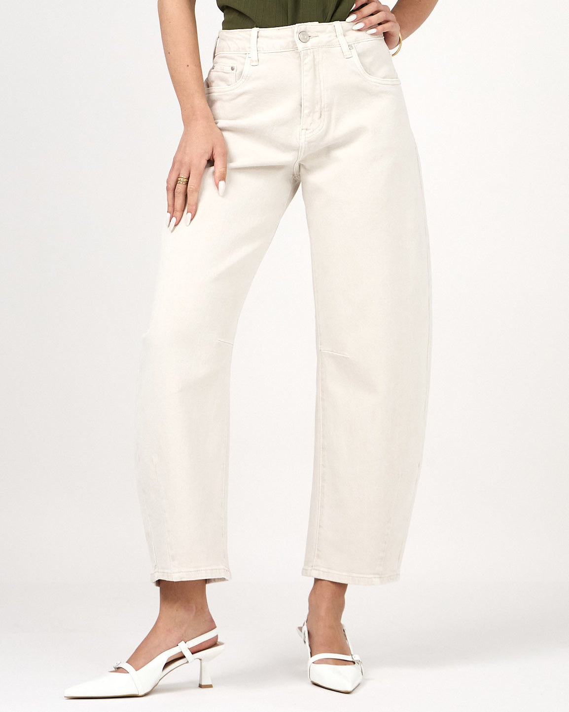 Ana & Lucy | Barrel jeans Natalie Beige