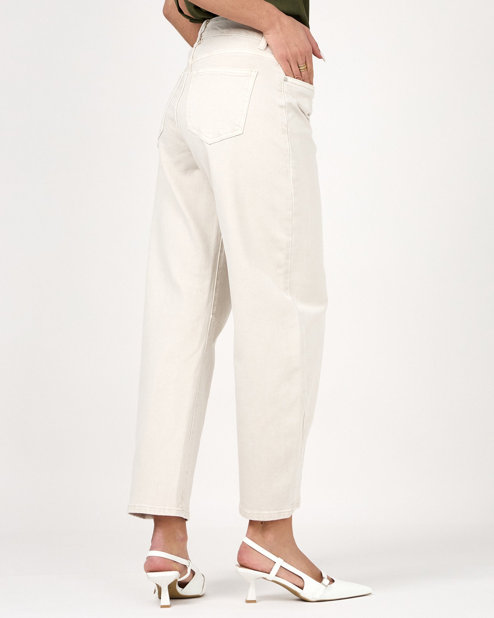 Ana & Lucy | Barrel jeans Natalie Beige