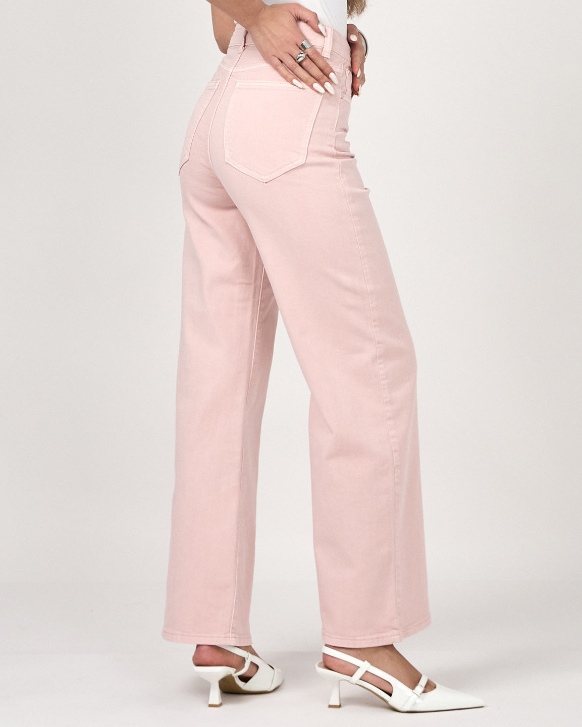 Ana & Lucy | Wide leg jeans Noe-CD Lichtroze