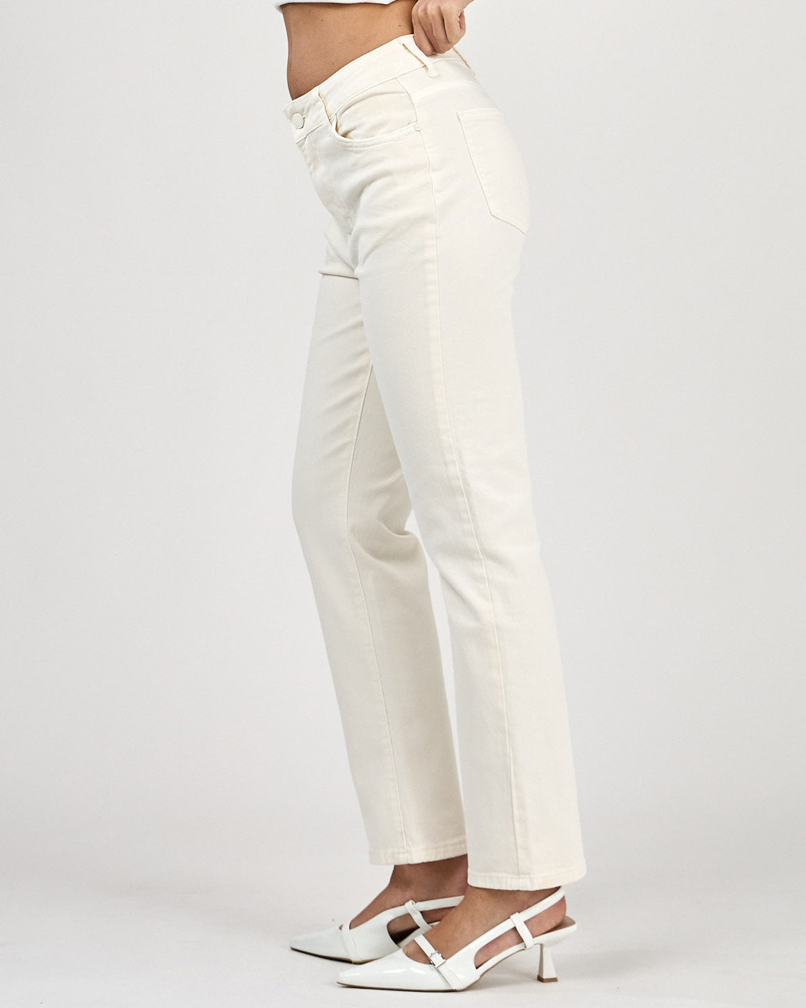 Ana & Lucy | Straight jeans Kim-W Beige