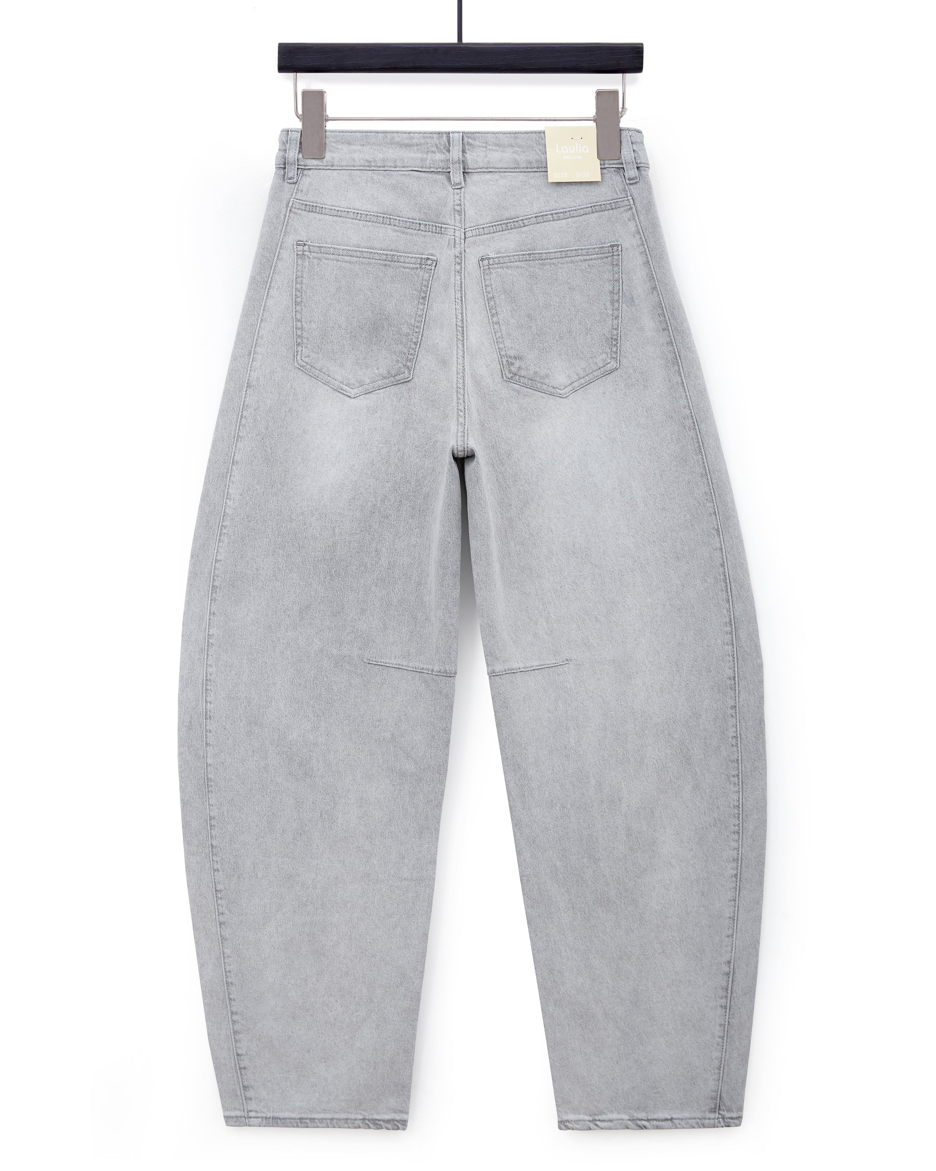 Laulia | Barrel jeans Jade-5 Grijs